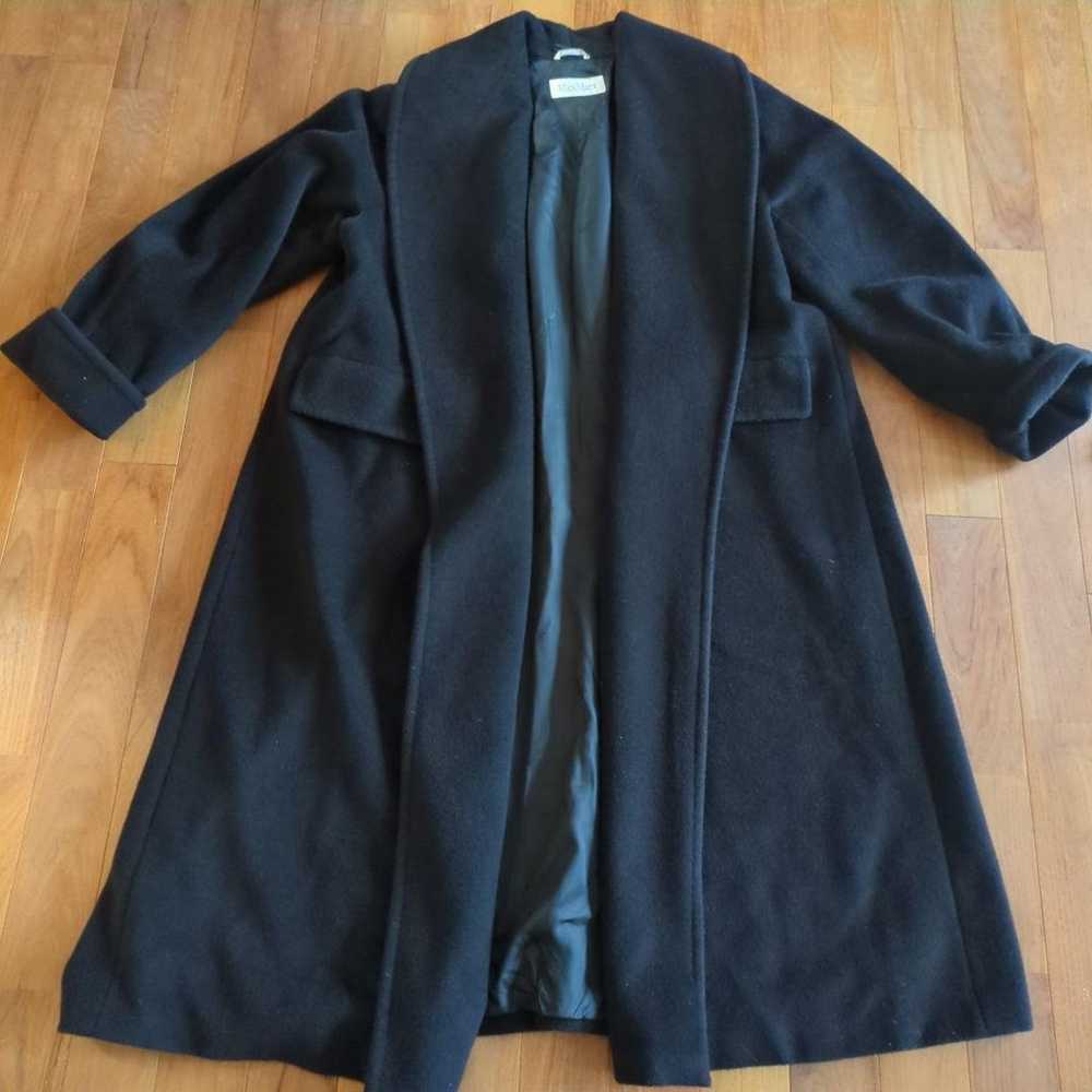 Max Mara long coat XL size black - image 9