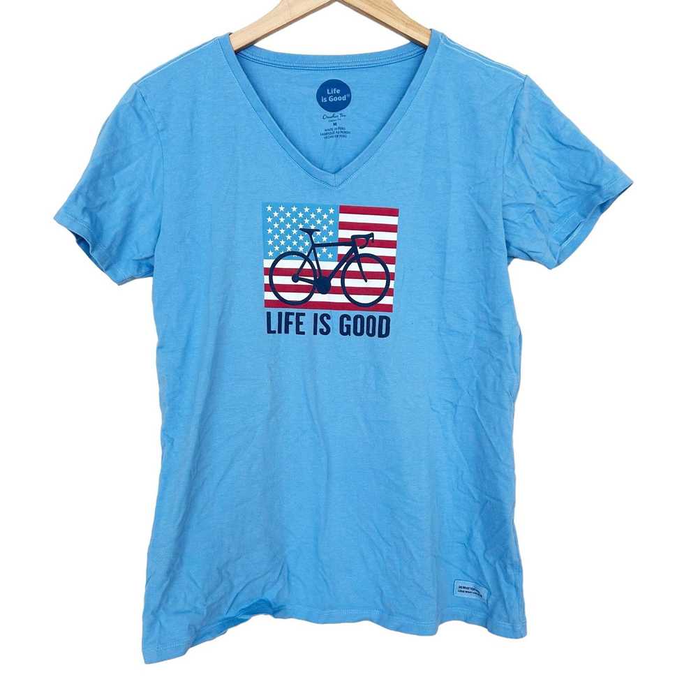 Life Is Good Life is Good American Flag Bicycle B… - image 8