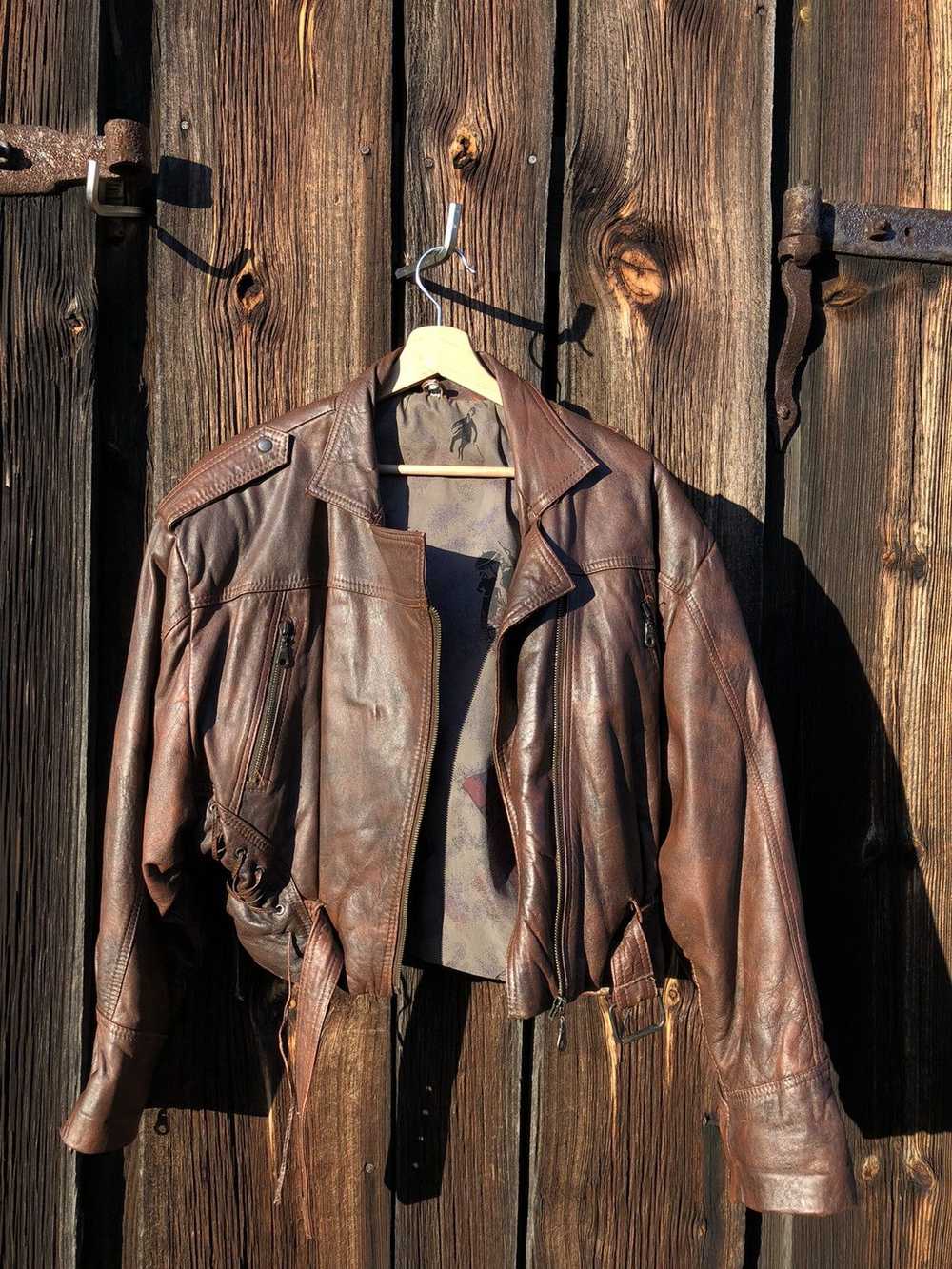 Avant Garde × Leather Jacket × Vintage Vintage 90… - image 1