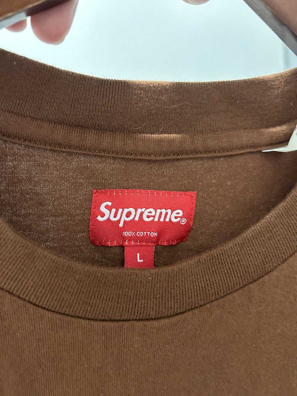 Supreme Brown Beaded Supreme Tee - image 2