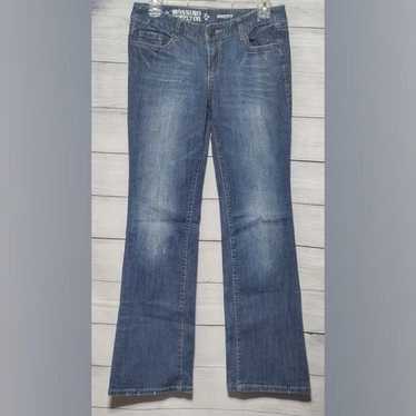 Mossimo Distressed Boot Cut Jeans Sz 9 R - image 1