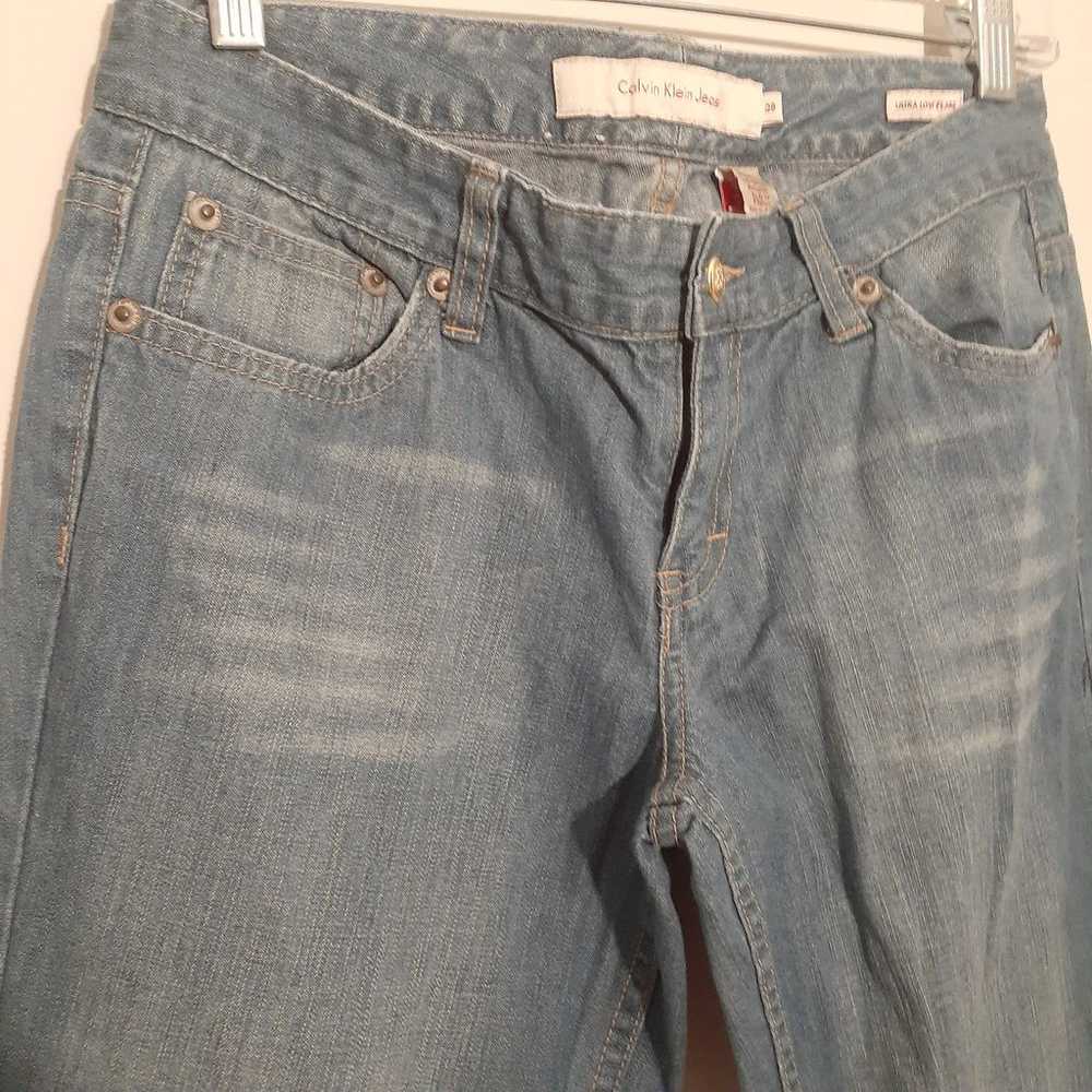 Calvin Klein Ultra Low Flare womens jeans size 29… - image 3