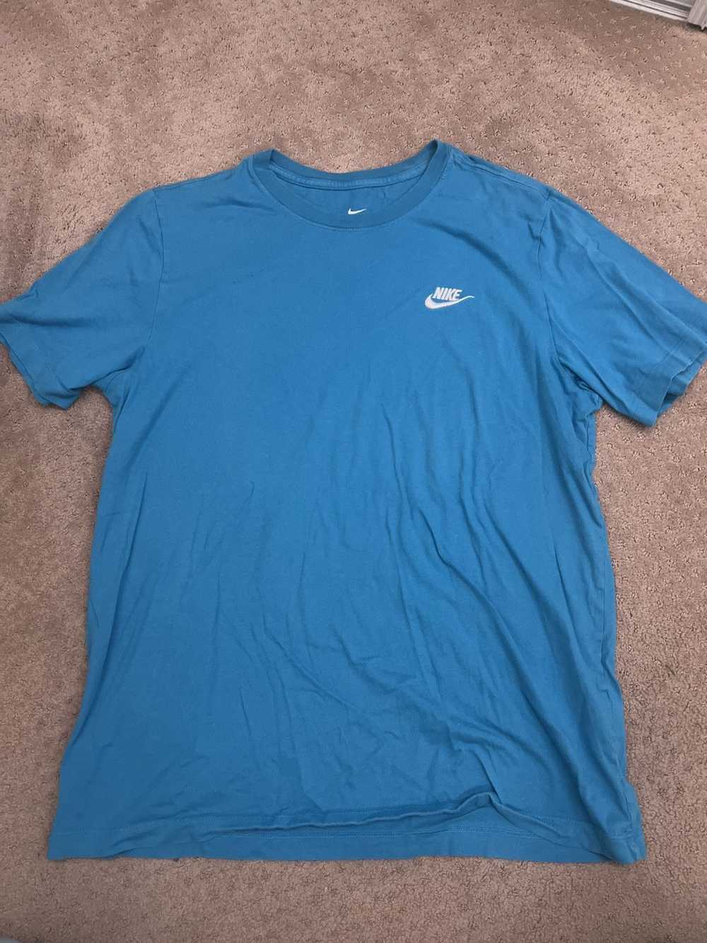 Nike Nike Blue Embroidered Logo Tee - image 1