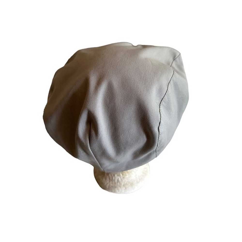 Vintage Gray Newsboy Cap Large Cotton Blend Made … - image 2