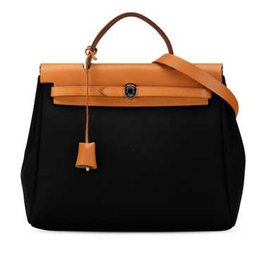 Product Details Hermes Black Toile Herbag 31