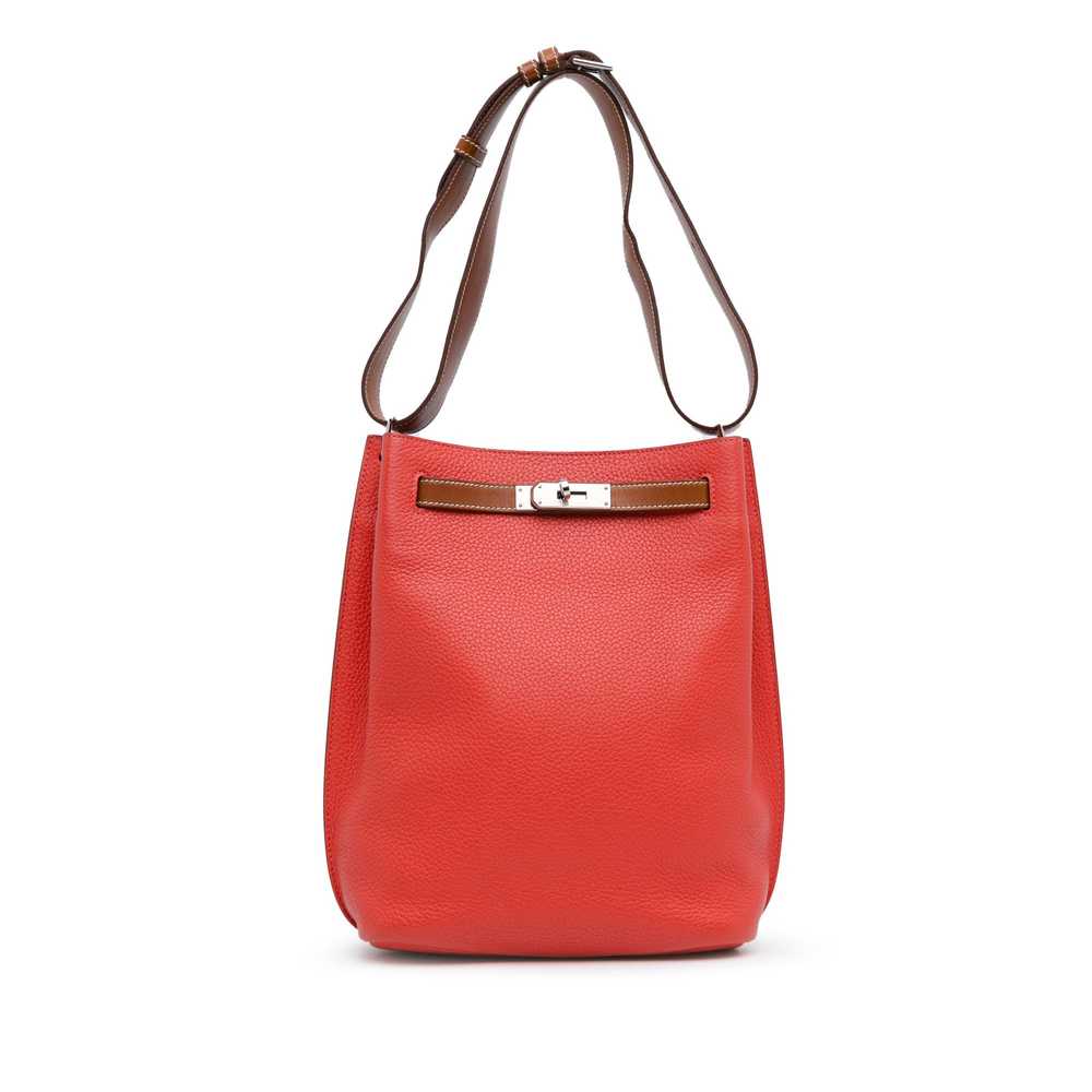 Product Details Hermes Red Taurillon Clemence So … - image 1