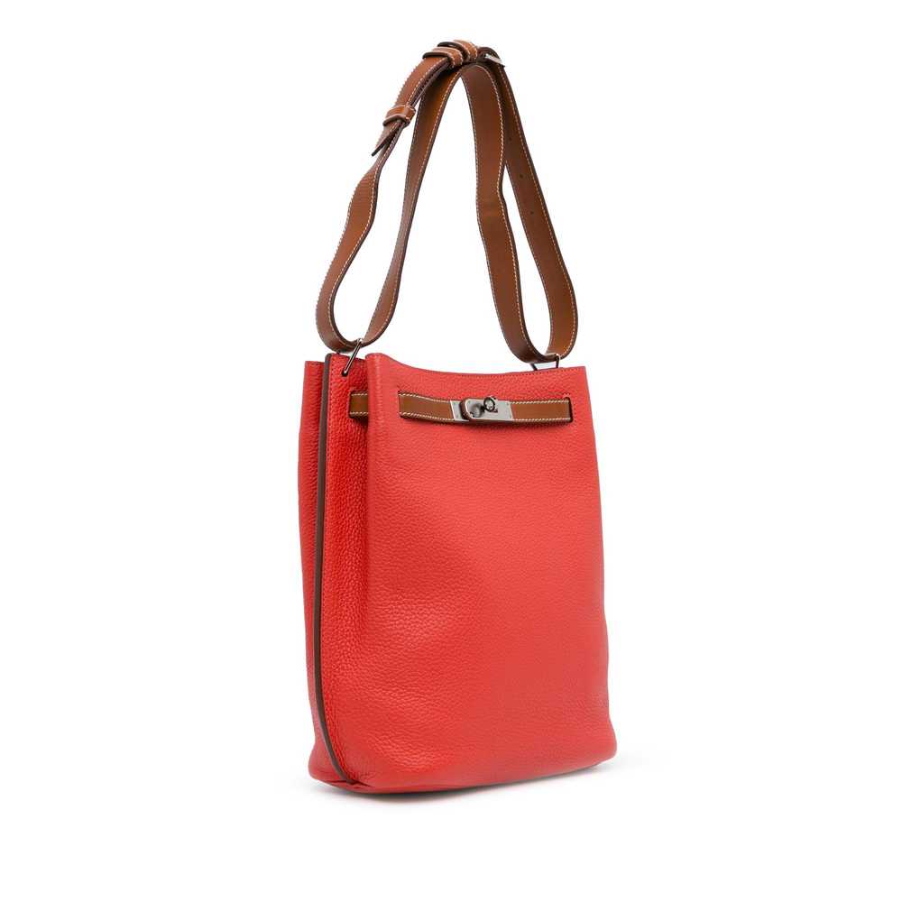 Product Details Hermes Red Taurillon Clemence So … - image 2