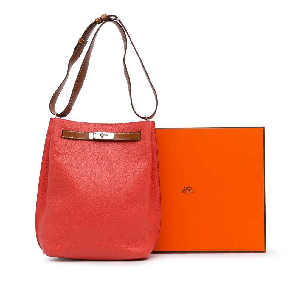 Product Details Hermes Red Taurillon Clemence So … - image 9