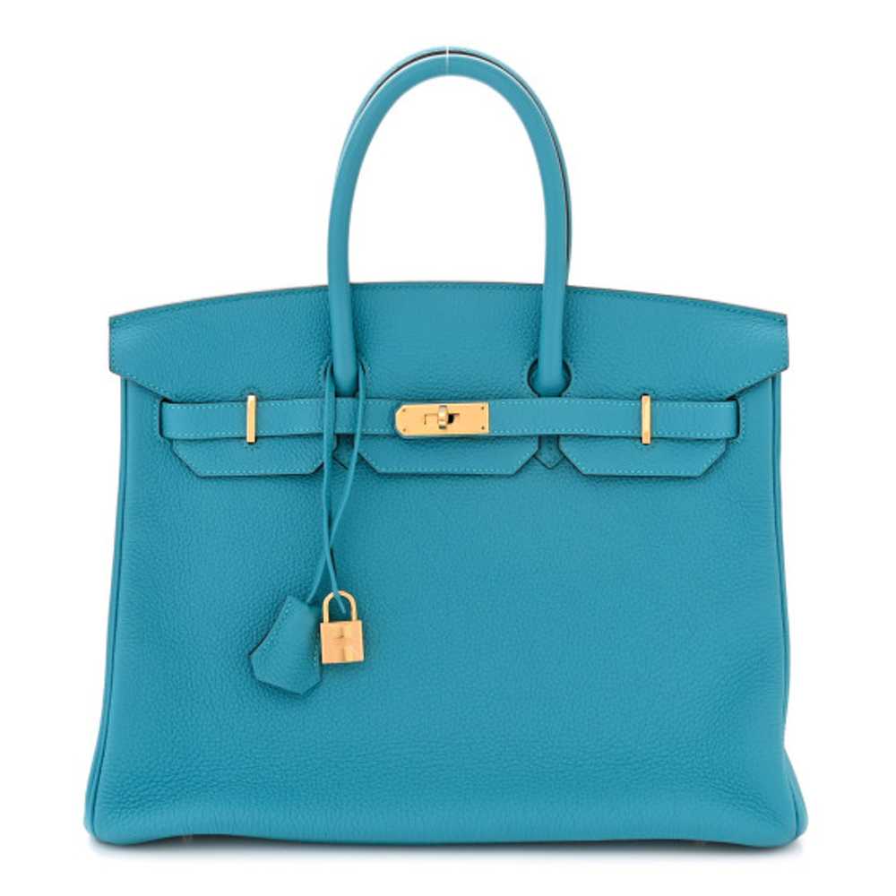 HERMES Togo Birkin 35 Turquoise - image 1