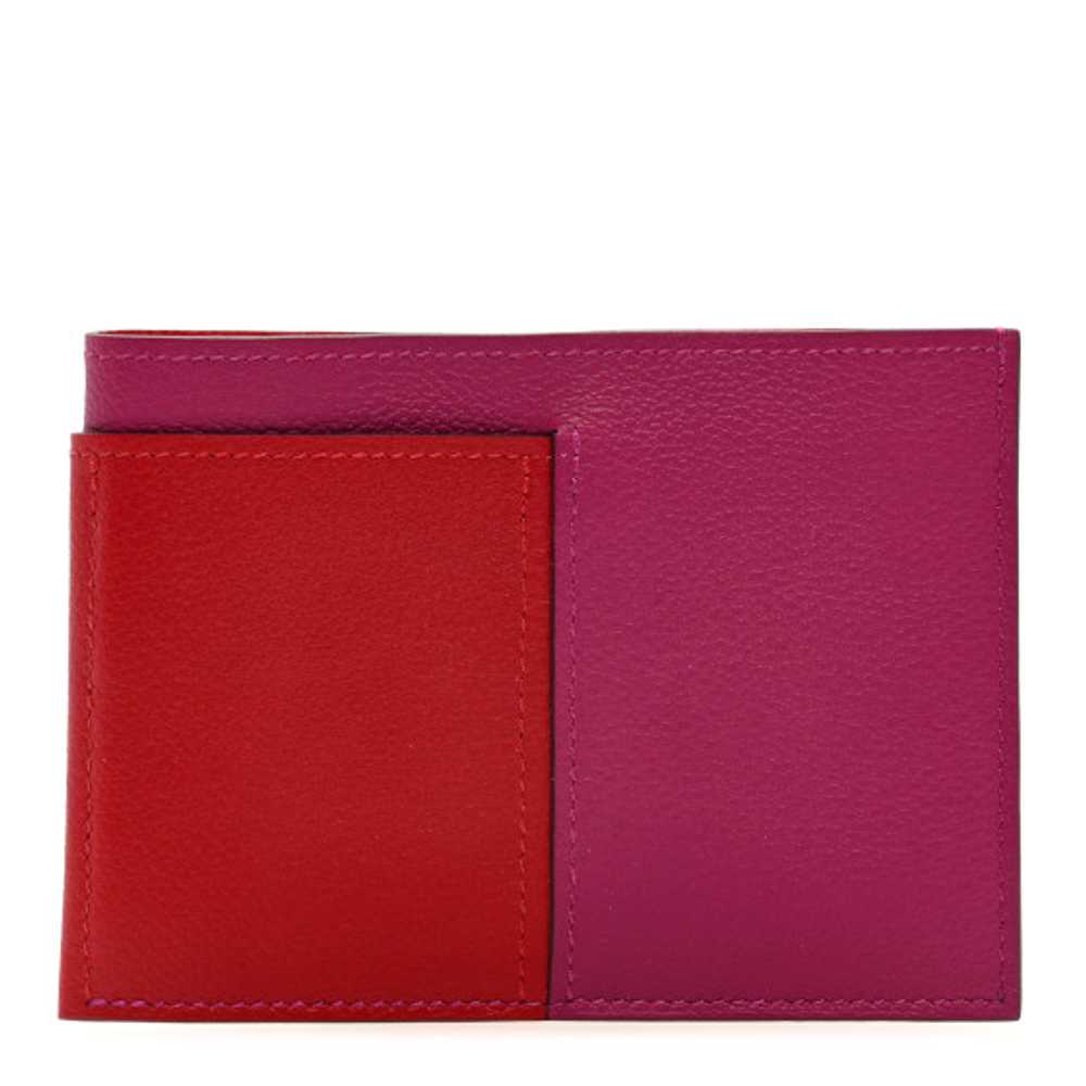 HERMES Evercolor Evergrain Necto Card Holder Rose… - image 1