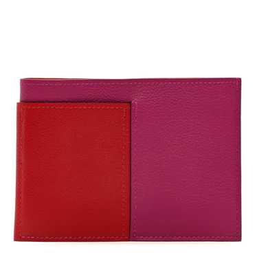 HERMES Evercolor Evergrain Necto Card Holder Rose… - image 1