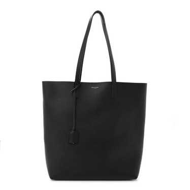 SAINT LAURENT Calfskin Medium Shopping Tote  Black