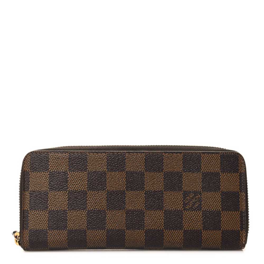 LOUIS VUITTON Damier Ebene Clemence Wallet Rose B… - image 1