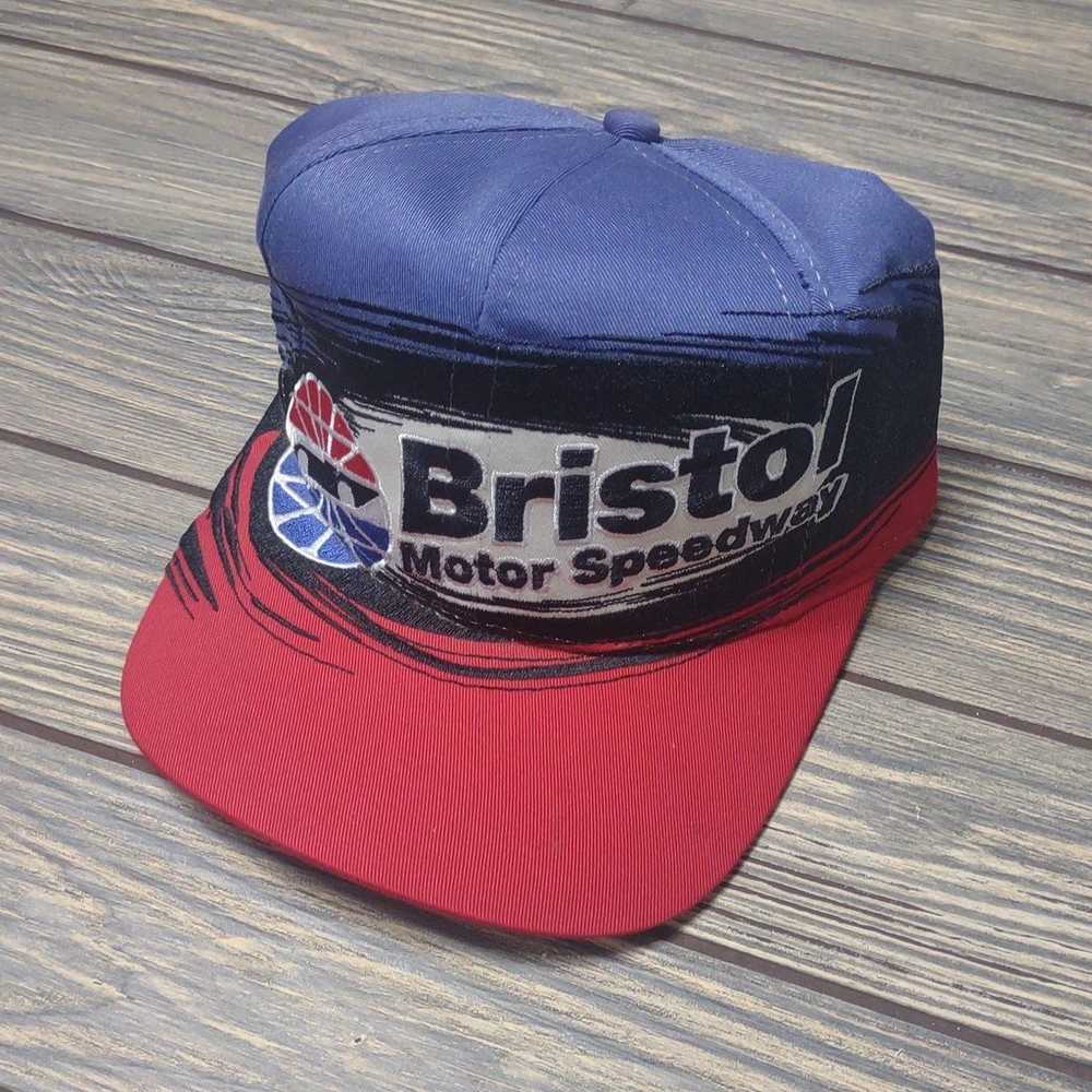 VTG 90s NASCAR SNAPBACK HAT BRISTOL SPEEDWAY WRAP… - image 1