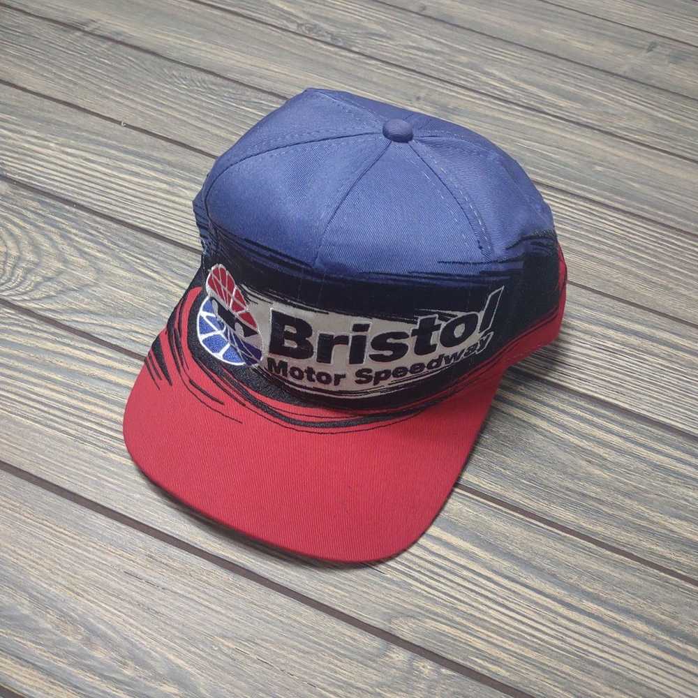 VTG 90s NASCAR SNAPBACK HAT BRISTOL SPEEDWAY WRAP… - image 5