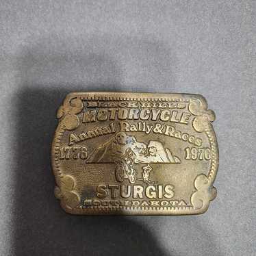 vintage  black hill Sturgis belt buckle  / harley 