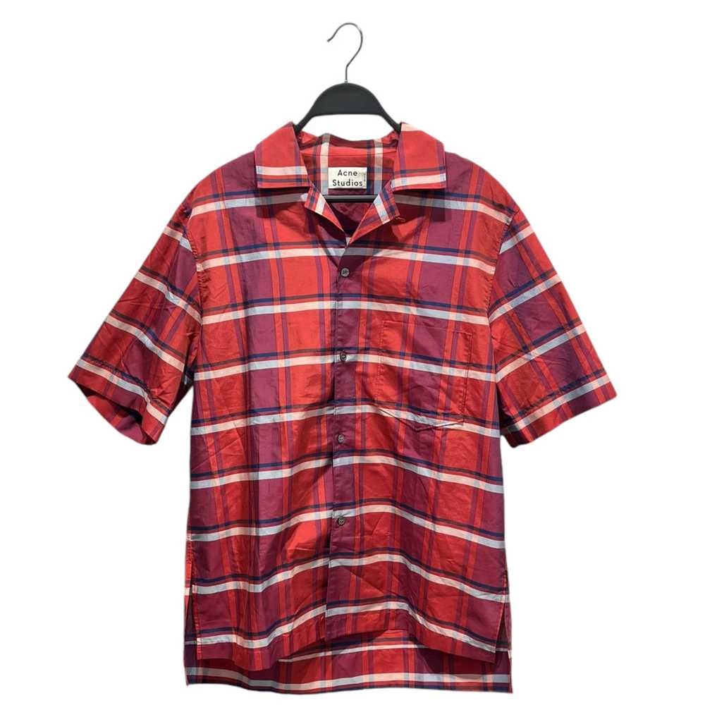 Acne Studios/SS Shirt/46/Cotton/RED/Plaid/ - image 1