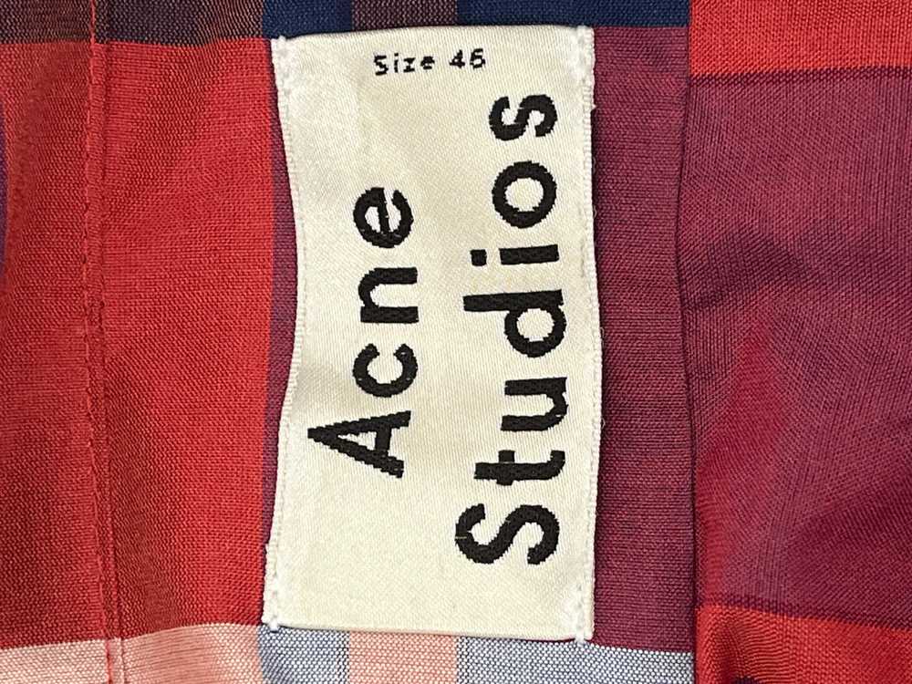 Acne Studios/SS Shirt/46/Cotton/RED/Plaid/ - image 3