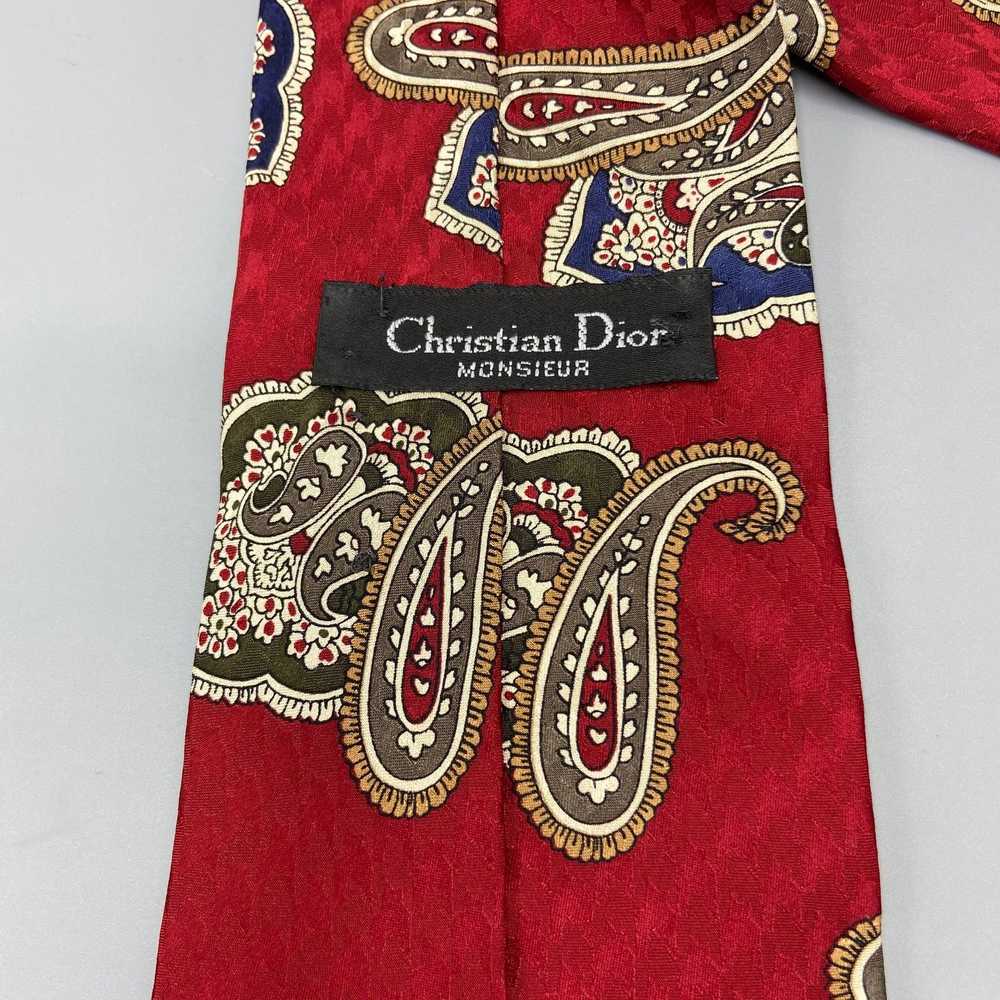 Dior Christian Dior Monsieur Silk Necktie Red Pai… - image 4