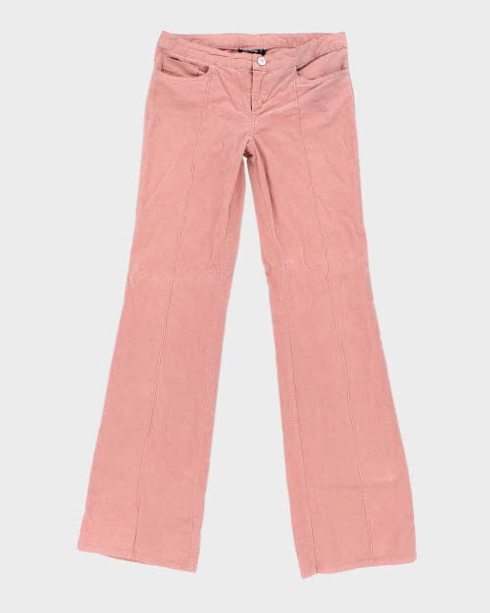 Y2k 00s Bebe Pink Cord Trousers - W30 L32 - image 1