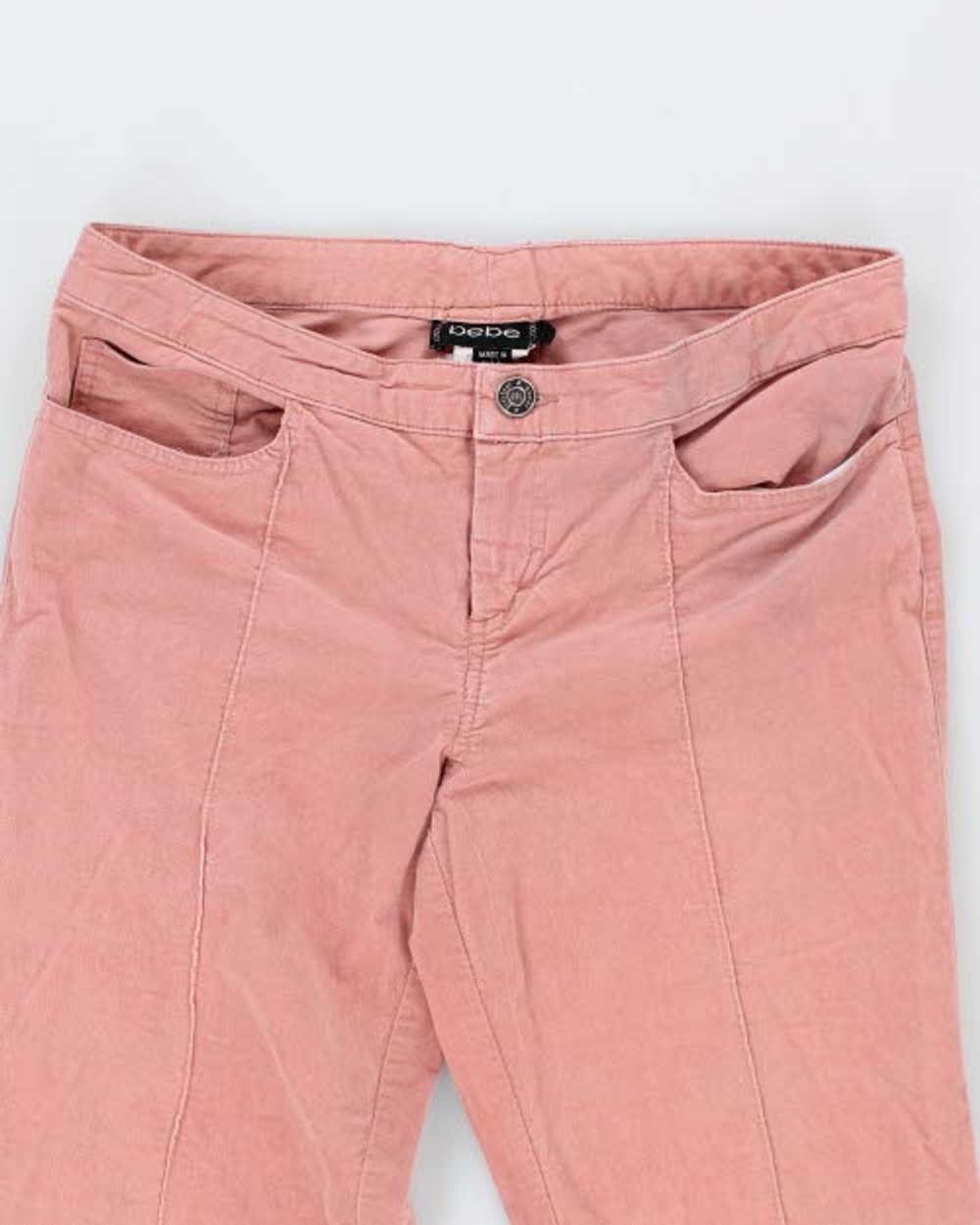 Y2k 00s Bebe Pink Cord Trousers - W30 L32 - image 3