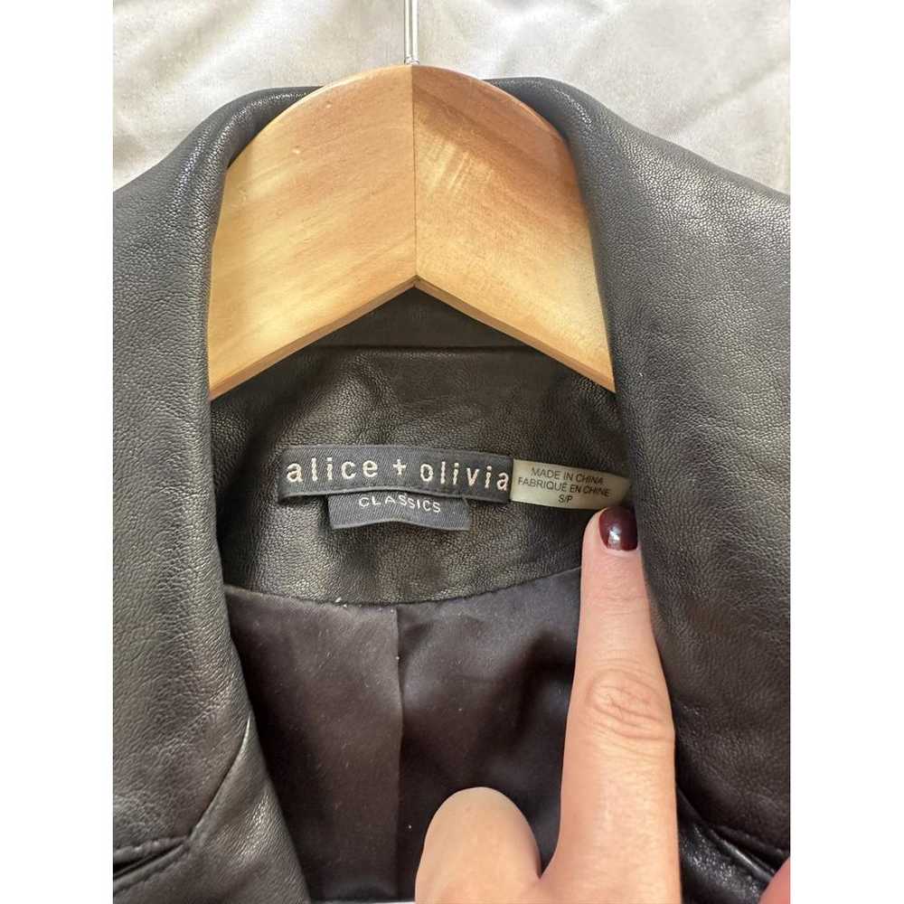 Alice & Olivia Leather biker jacket - image 3