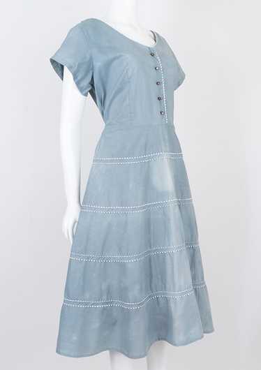 1950s Fit N Flare Cotton Dress