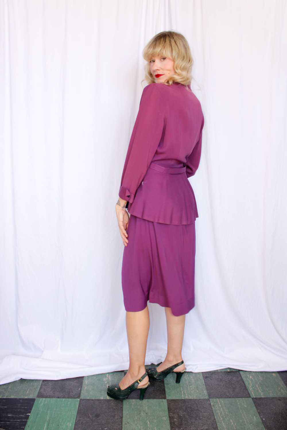 1940s Purple Gabardine Suit - Large - image 6