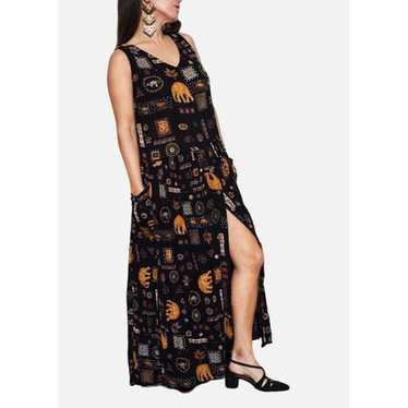 Other Vintage 90's BILA Boho Maxi Dress M 100% Ray