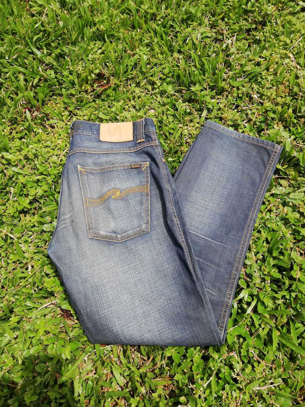 Nudie Jeans Nudie Low Slim Jim Coated Denim - image 4