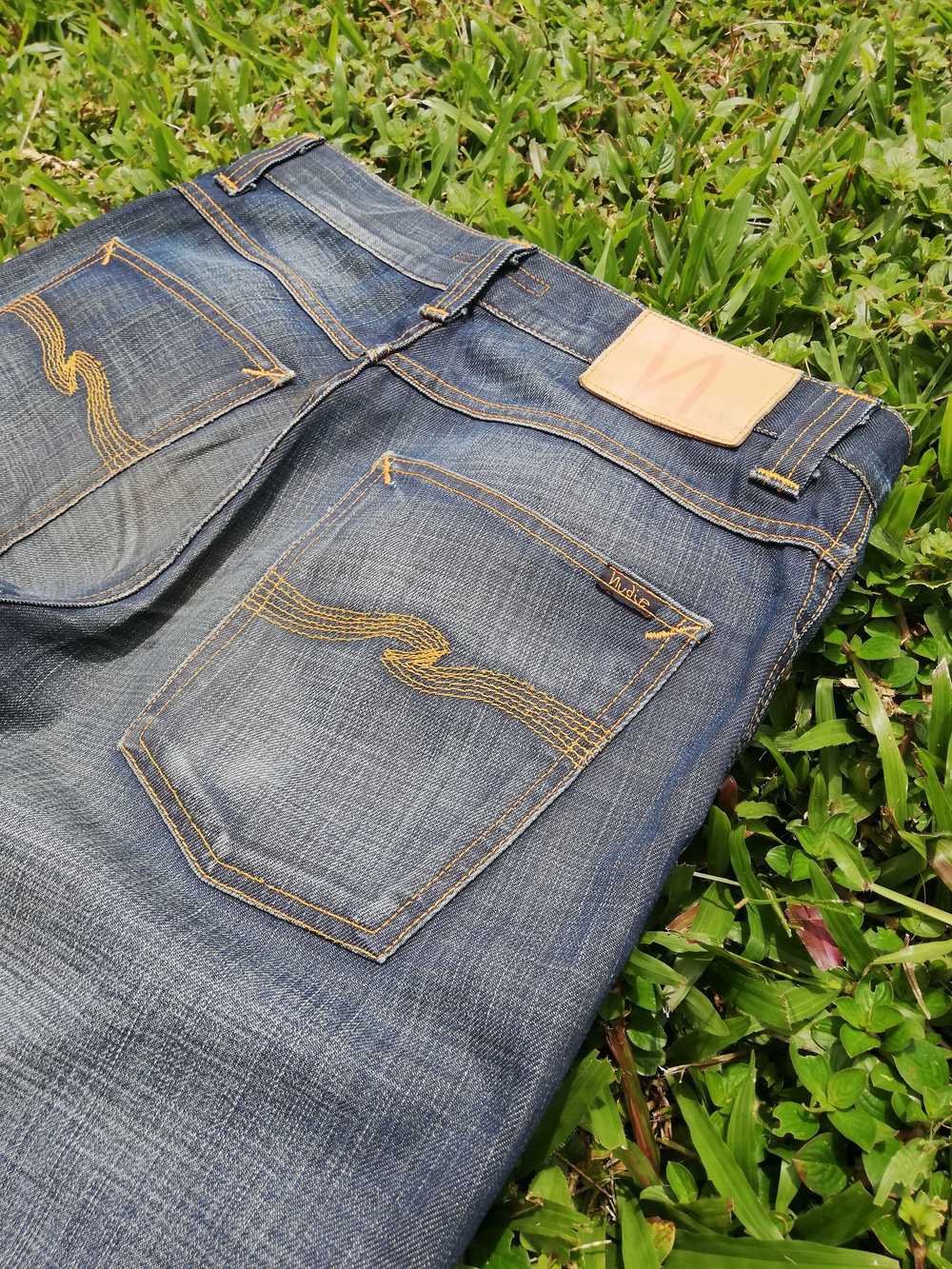 Nudie Jeans Nudie Low Slim Jim Coated Denim - image 5