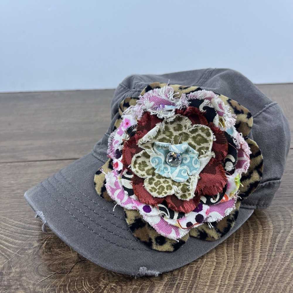 Other Womens Flower Hat Gray Hat Adjustable Hat G… - image 2