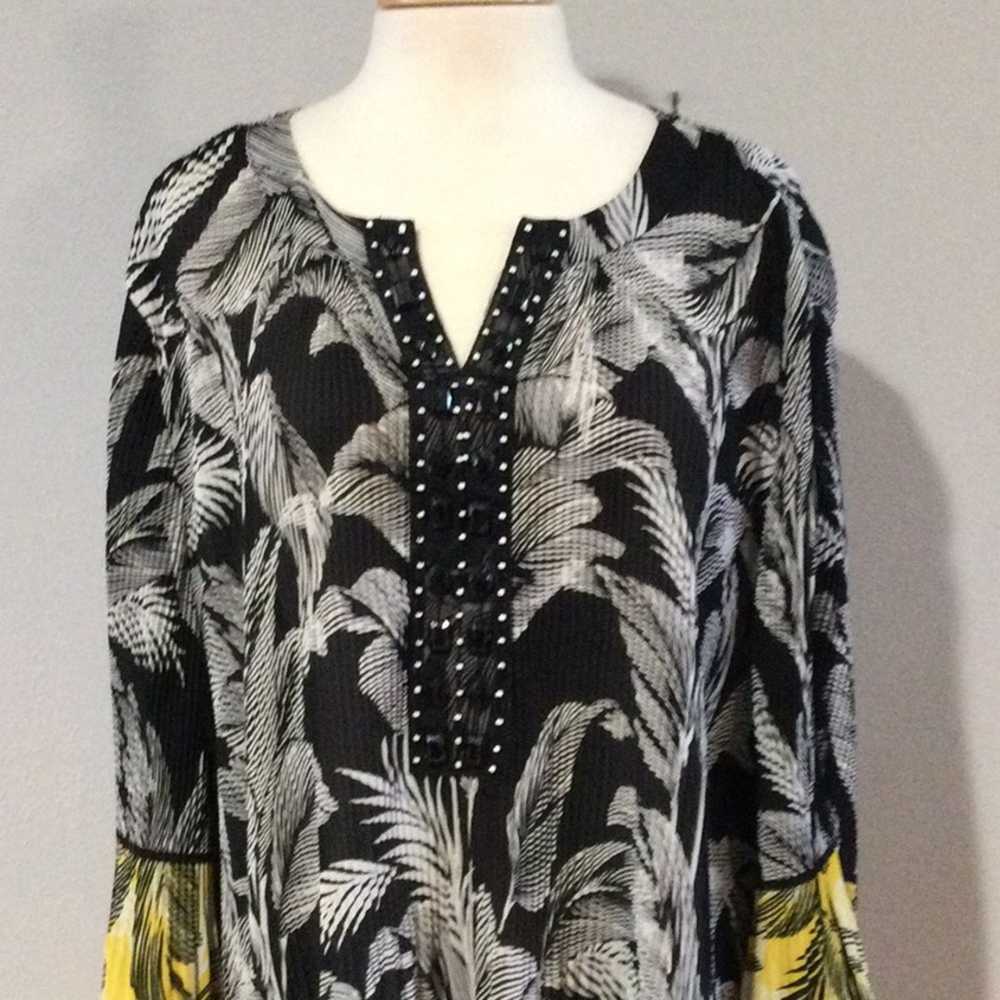 Other Catherines Multicolor Stretch Beaded Blouse… - image 2