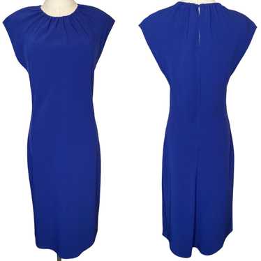 Theory Theory Classic Crepe Shirred Dress Blue Sh… - image 1