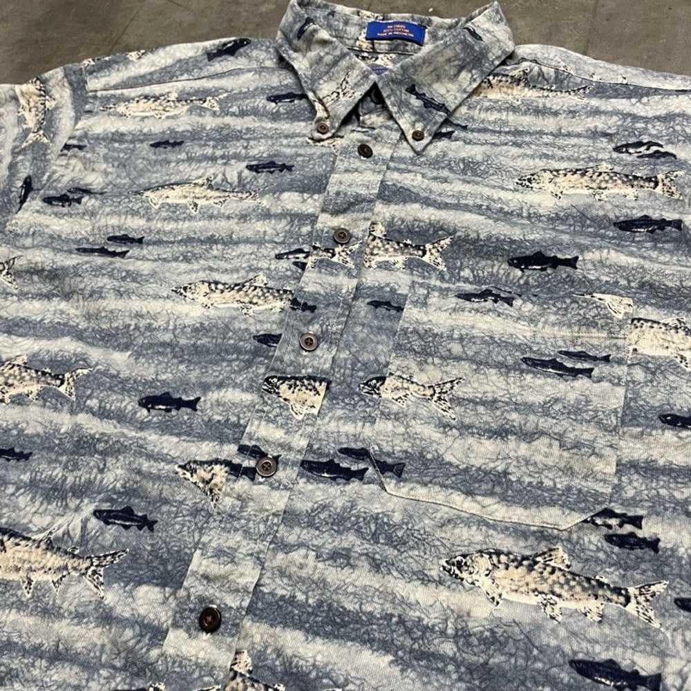 Pendleton Vintage Pendleton Fishing Patterned But… - image 3