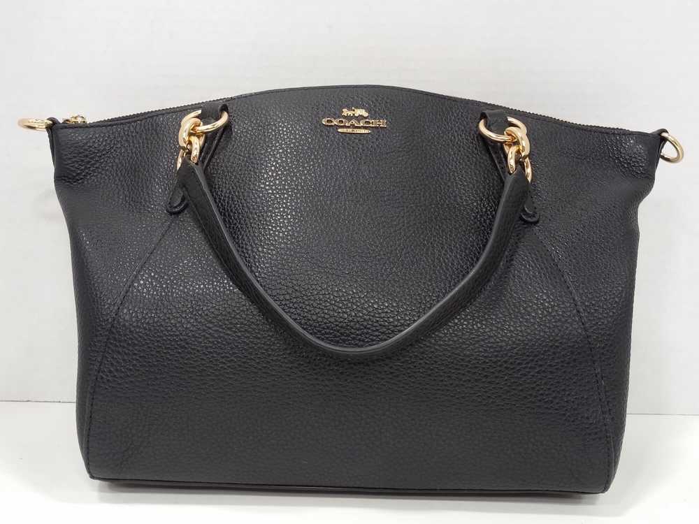 Authentic COACH Kelsey Black Pebble Leather Shoul… - image 3