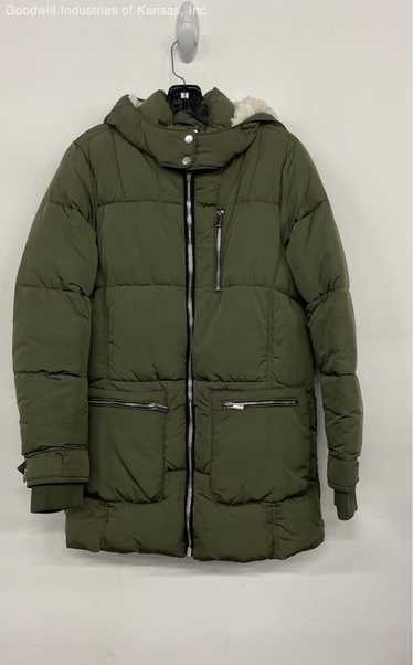 Maurices Olive Green Sherpa Lined Hooded Puffer Co