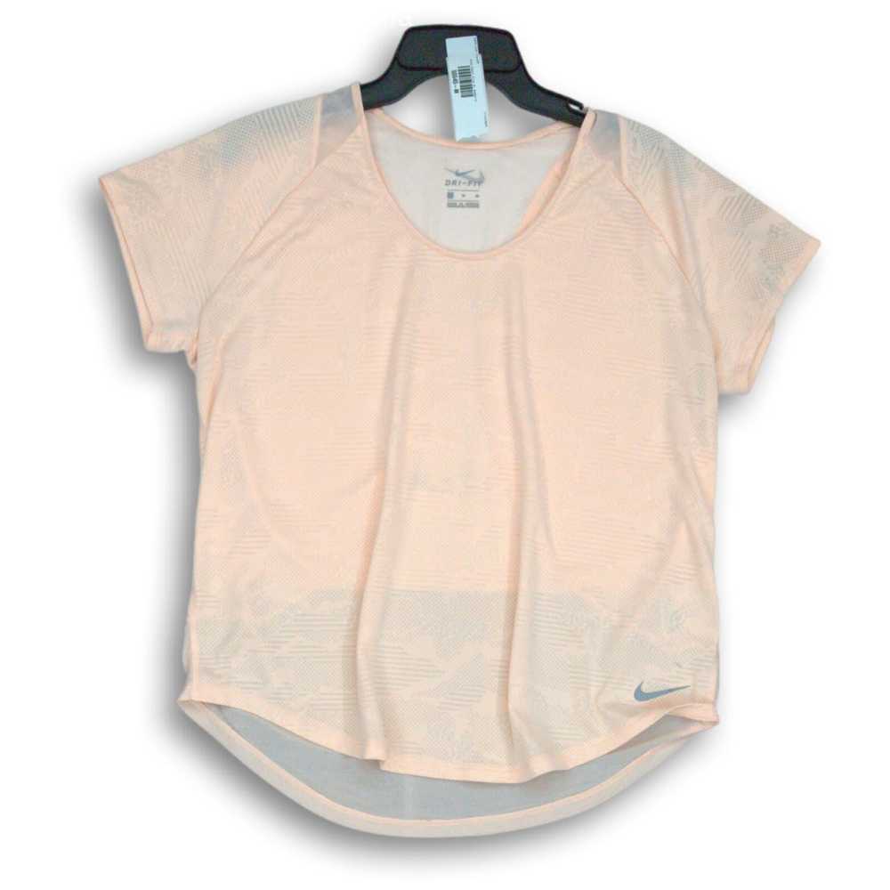 Women's Nike Peach Dri-Fit Pullover T-Shirt Size … - image 1