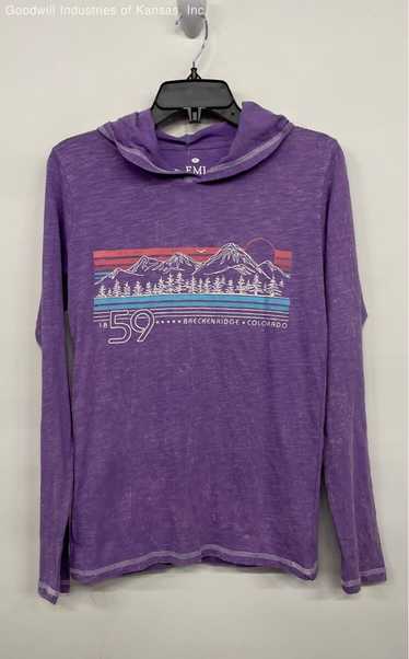 EMI Womens Purple Breckenridge Colorado Hoodie Lo… - image 1