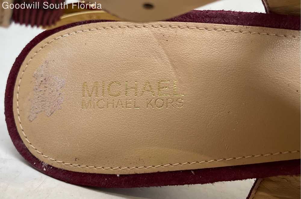 Michael Kors Womens Burgundy Stiletto Heel Slingb… - image 1