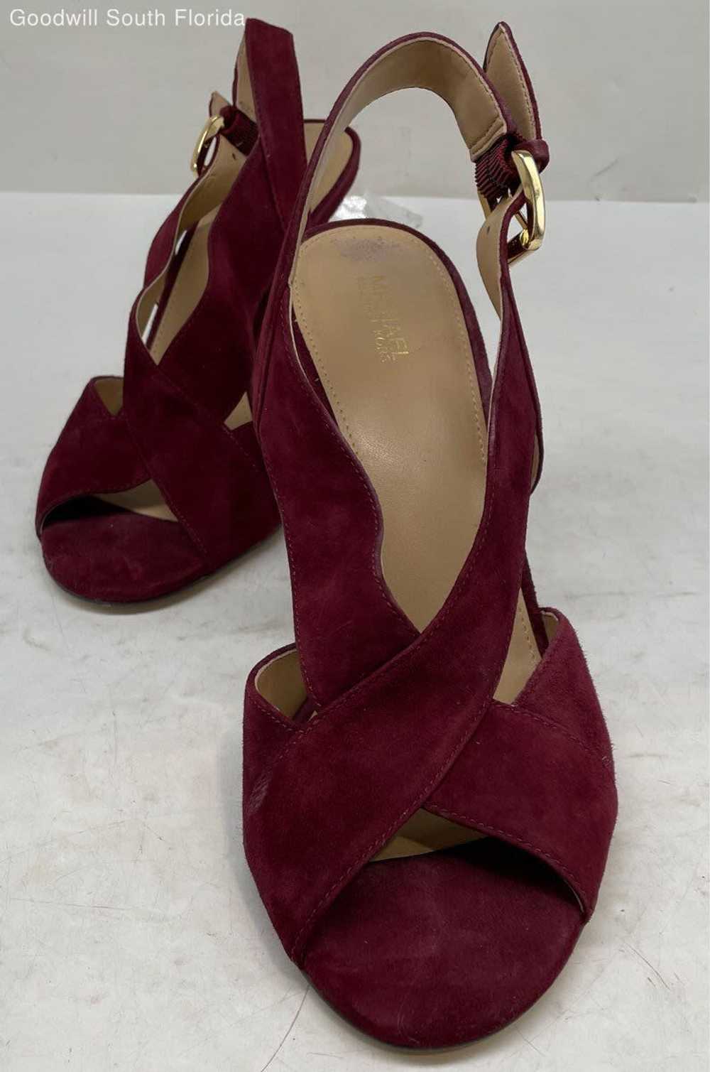 Michael Kors Womens Burgundy Stiletto Heel Slingb… - image 2