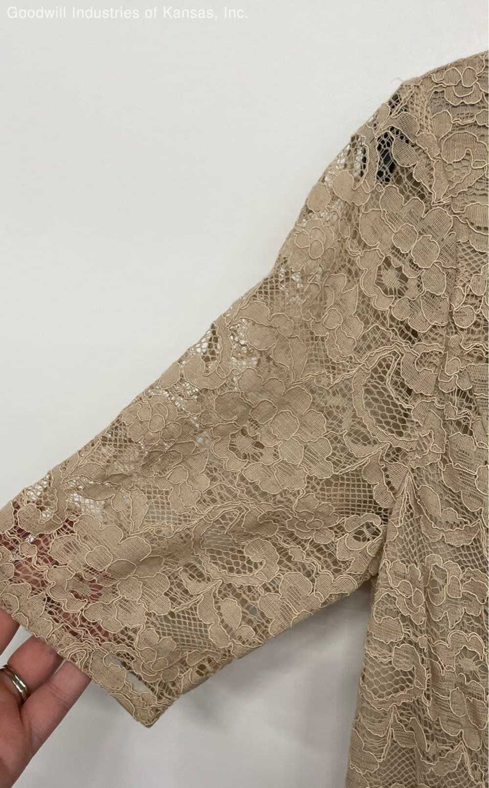 Talbots Tan Floral Lace Formal Dress - Size 4 - image 3