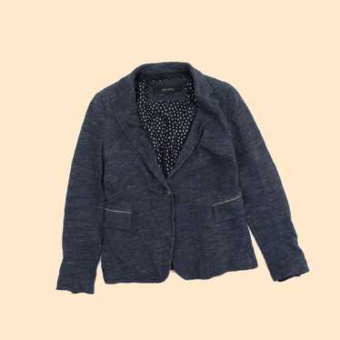 Zara Stylish Blue Cotton Blend Suit Jacket for Wo… - image 1