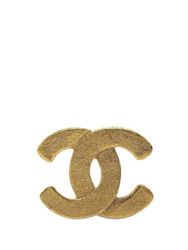 CHANEL Pre-Owned 1980-1990 Gold Plated CC costume… - image 1