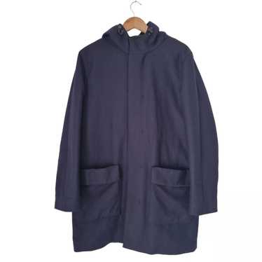 Cos Cos Mens Wool Coat Medium Long Navy Blue