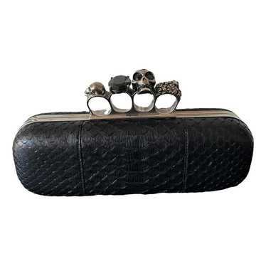 Alexander McQueen Skull python mini bag