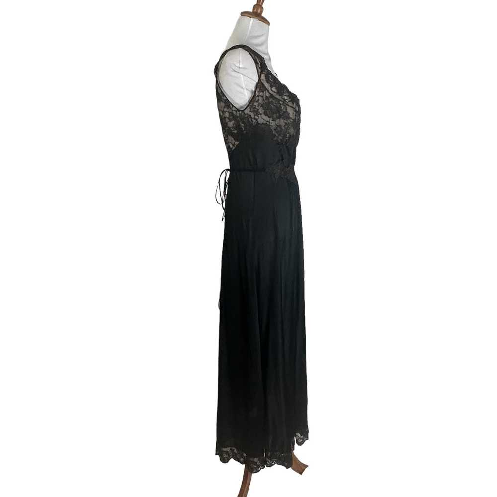 Vintage Vintage 1960s Black Lace Full Length Maxi… - image 6