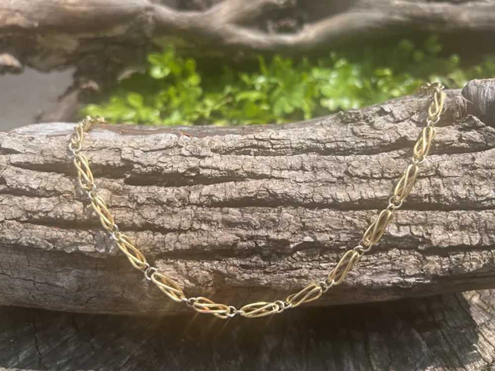 18K Yellow Gold Long Layering Chain Necklace - image 5