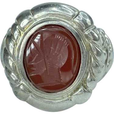 Judith Ripka Sterling Roman Centurion Intaglio ri… - image 1