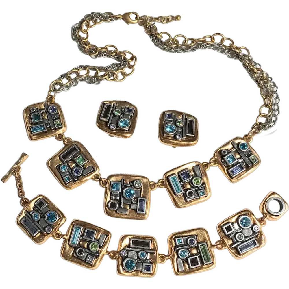 Patricia Locke parure necklace bracelet clip earr… - image 1